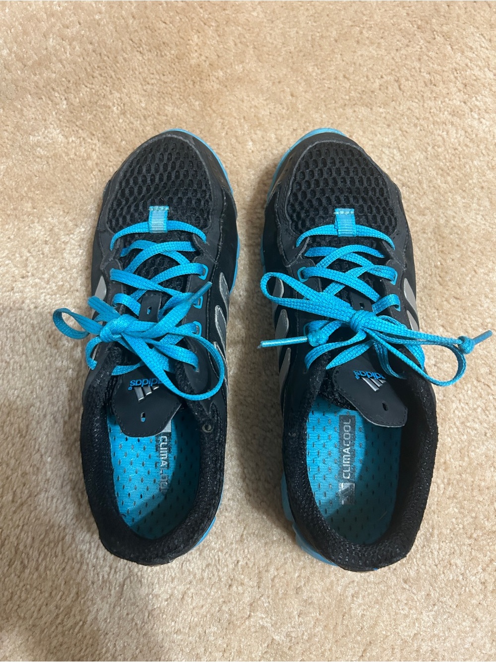 adidas Women's Black and Blue Athletic Running Shoes